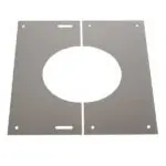 0-30° Decorative Wall Plate - Twin Wall Pipe 125mm (Stainless)