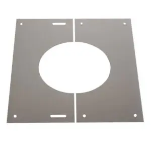 0-30° Decorative Wall Plate - Twin Wall Pipe 125mm (Stainless)