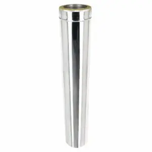 1000mm Length - Twin Wall Pipe 125mm (Stainless)