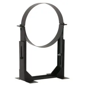 130-210mm Wall Bracket - Twin Wall Pipe 150mm (Black)