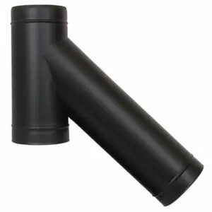 (DISCONTINUED) 135° Long Arm Tee - Twin Walled Pipe 150mm (Black)