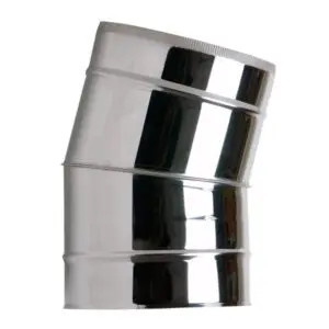 (DISCONTINUED) 15° Elbow - Twin Wall Pipe 125mm (Stainless)