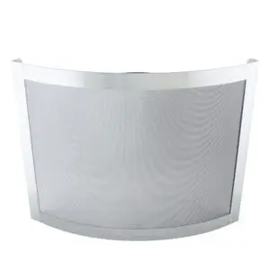 (DISCONTINUED)  Modern Fire Screen/Spark Guard (Steel/Black Mesh)
