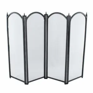 Fire Screen 4 Fold Height 25" (Black)