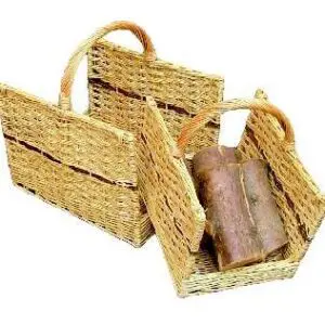 (DISCONTINUED) Fireside Open Ended Log Baskets - Set of 2