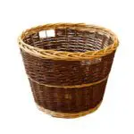 Fireside Round Rustic Log Basket