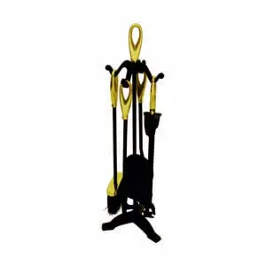 Fireside Loop Top Tool Set  (Black/Brass)