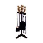 Fireside Ball Top Tool Set (Black/Satin Nickel)