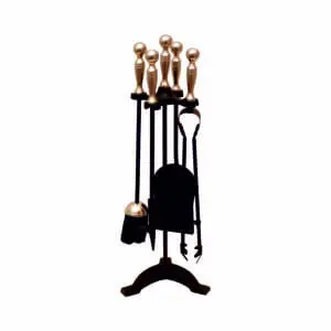Fireside Ball Top Tool Set (Black/Satin Nickel)