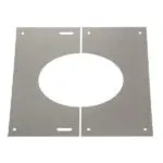 30-45° Decorative Wall Plate - Twin Wall Pipe 125mm (Stainless)