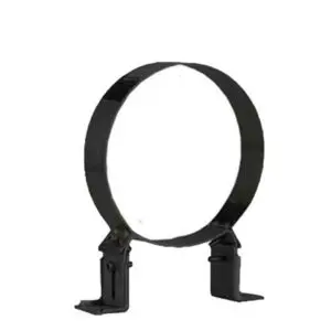 50-80mm Wall Bracket - Twin Wall Pipe 125mm (Black)