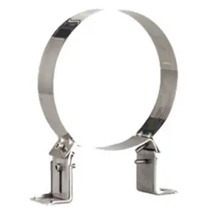 50-80mm Wall Bracket - Twin Wall Pipe 125mm (Stainless)