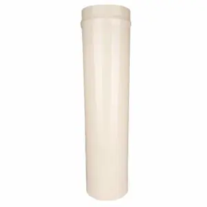 (DISCONTINUED) 600mm Length Cream Enamelled - Single Walled Flue Pipe (1(DISCONTINUED) 50mm)