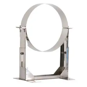 80-130mm Wall Bracket - Twin Wall Pipe 125mm (Stainless)