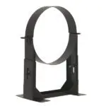80-130mm Wall Bracket - Twin Wall Pipe 125mm (Black)