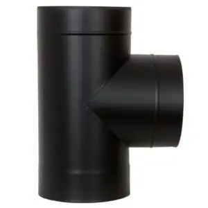 (DISCONTINUED) 90° Tee - Twin Walled Pipe 125mm (Black)