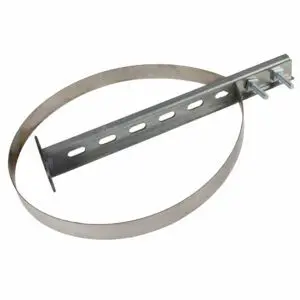 Adjustable Wall Bracket - Single Walled Flue Pipe - Silver (150mm)
