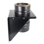 Adjustable Base Support - Twin Wall Pipe 125mm (Black)