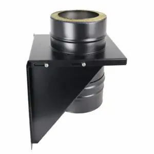 Adjustable Base Support - Twin Wall Pipe 125mm (Black)