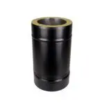 250-350mm Adjustable Length - Twin Wall Pipe 125mm (Black)