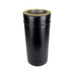 350-500mm Adjustable Length - Twin Wall Pipe 125mm (Black)