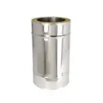 250-350mm Adjustable Length - Twin Wall Pipe 125mm (Stainless)