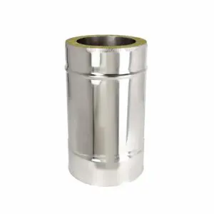 250-350mm Adjustable Length - Twin Wall Pipe 200mm (Stainless)
