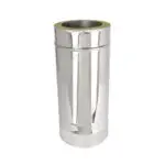 350-500mm Adjustable Length - Twin Wall Pipe 125mm (Stainless)