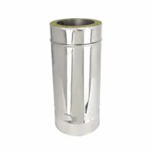 350-500mm Adjustable Length - Twin Wall Pipe 200mm (Stainless)