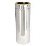 500-880mm Adjustable Length - Twin Wall Pipe 125mm (Stainless)