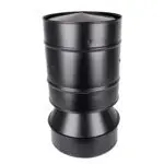 All Weather Cowl - Twin Wall Pipe 125mm (Black)