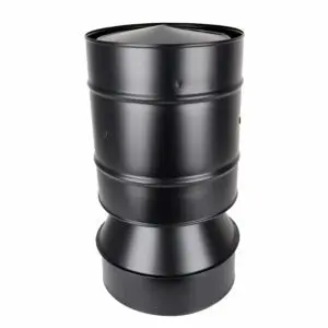 All Weather Cowl - Twin Wall Pipe 125mm (Black)