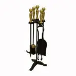 (DISCONTINUED) Fireside Ball Top Tool Set (Black/Brass)