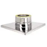 Adapting Console Plate - Twin Wall Pipe 125mm (Stainless)
