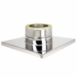 Adapting Console Plate - Twin Wall Pipe 125mm (Stainless)