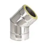 45° Elbow - Twin Wall Pipe 125mm (Stainless)