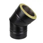 45° Elbow - Twin Wall Pipe 125mm (Black)