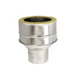 Increasing Single to Twin Wall Adapter - 100mm to 125mm (Stainless)