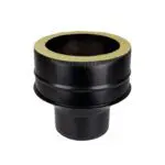 Increasing Single to Twin Wall Adapter - 100mm to 125mm (Black)