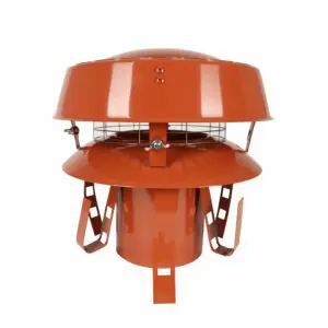 150mm Pot Hanging Draught Shield Rain Cap, Terracotta