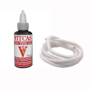 2 Meters Of 15mm Fire Rope & 125ml Black Glue Kit