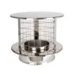 Meshed Rain Cap - Twin Wall Pipe 125mm (Stainless)