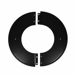 150mm Decorative Collar, Single Wall Flue Pipe, Matt Black