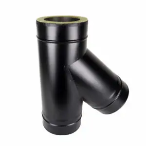 135° Tee - Twin Wall Pipe 200mm (Black)
