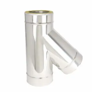 135° Tee - Twin Wall Pipe 150mm (Stainless)
