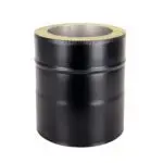 200mm Length - Twin Wall Pipe 125mm (Black)