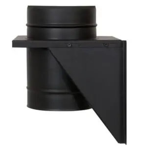 (DISCONTINUED) Adjustable Base Support - Twin Walled Pipe 175mm (Black)