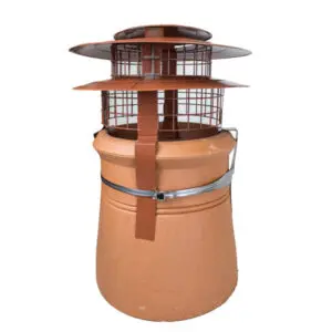 Anti Downdraught Chimney Cap (Terracotta)