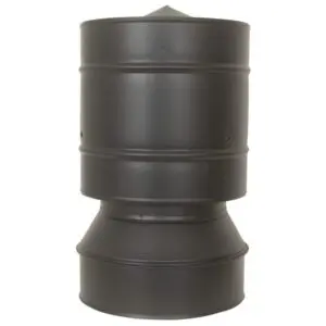 (DISCONTINUED) All Weather Cowl - Twin Walled Pipe 175mm (Black)