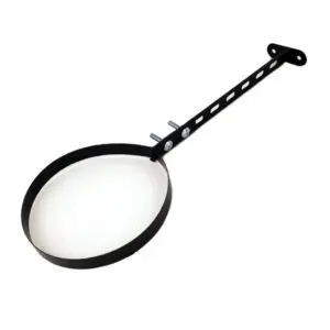 (DISCONTINUED) 150mm  Adjustable Wall Bracket, Single Wall Flue Pipe, Galvanized Black